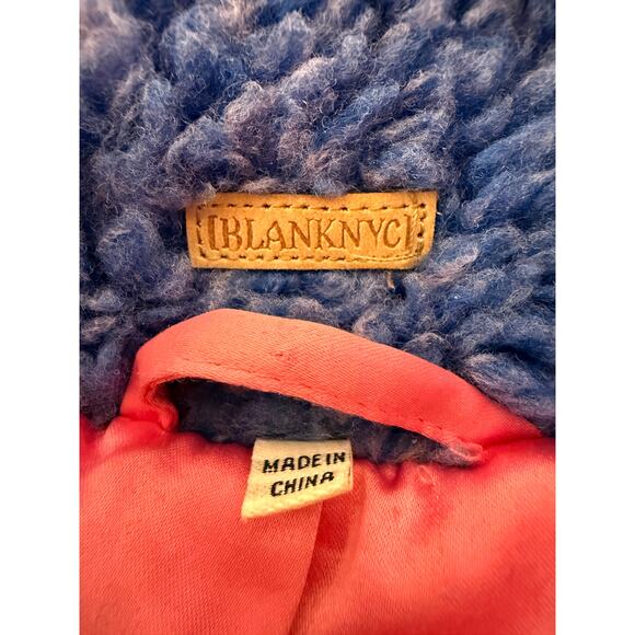 Anthropologie Blank NYC Teddy Sherpa XS Coat Rainbow Patchwork Colorblock Jacket - Picture 3 of 9